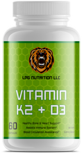 Load image into Gallery viewer, Vitamin k2 + D3 - LPG Nutrition LLC